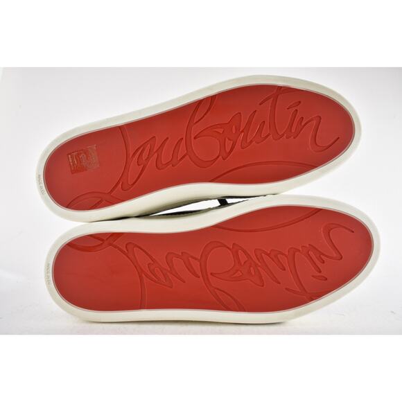 Christian Louboutin Mens Aurelien Flat Black White Neomesh Low Top Sneaker 44 11 - Picture 12 of 12